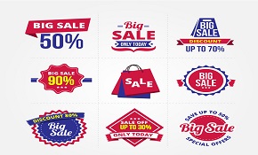 9 promotional label vector 9 promotional label vector